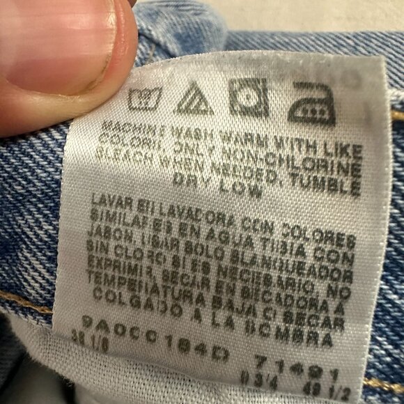 Wrangler Men's Denim Shorts Size 36 Light Wash 100% Cotton - Picture 5 of 6